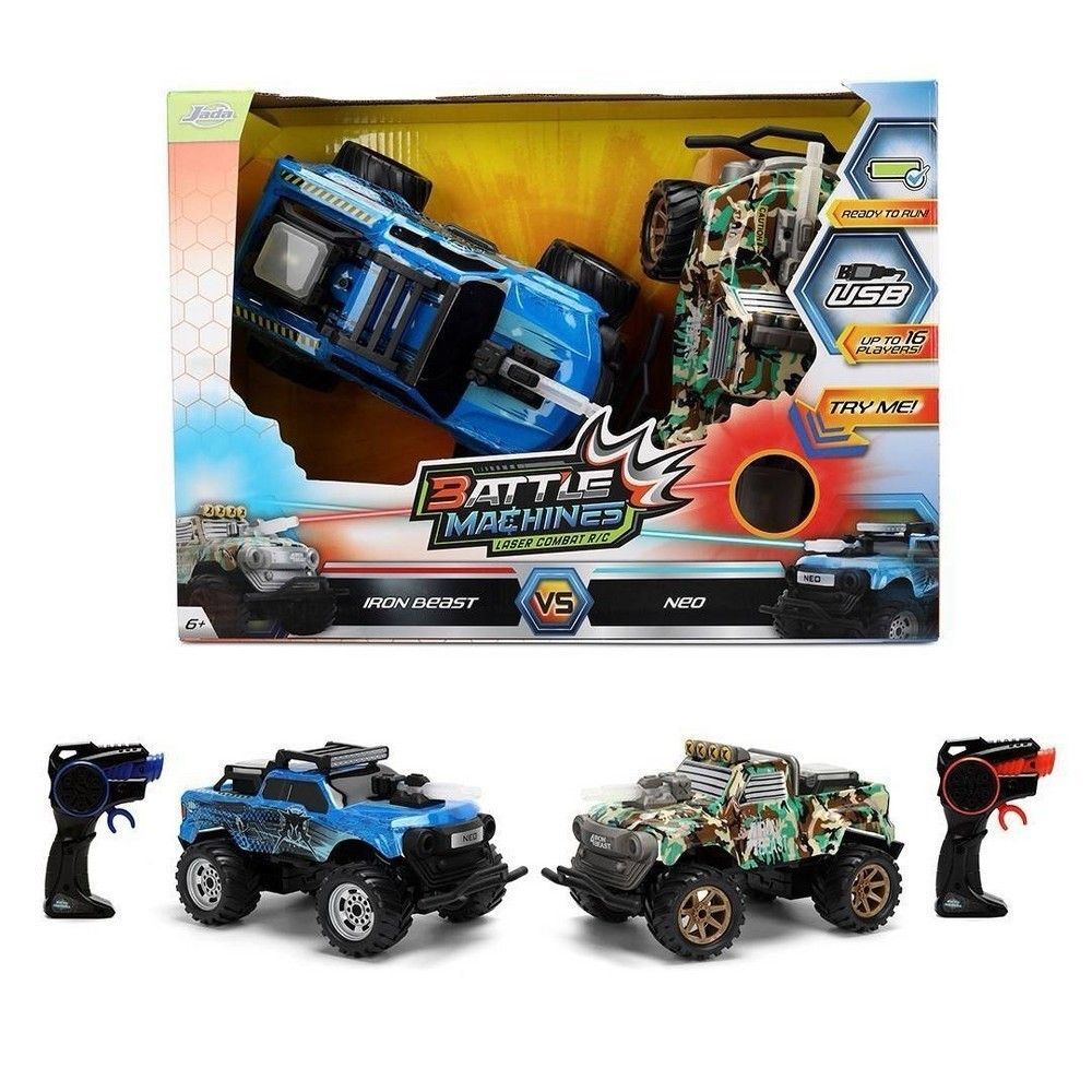 Battle Machines RC Remote Control Cars 2-Pack Off-Road Vehicle Toy Set NEW